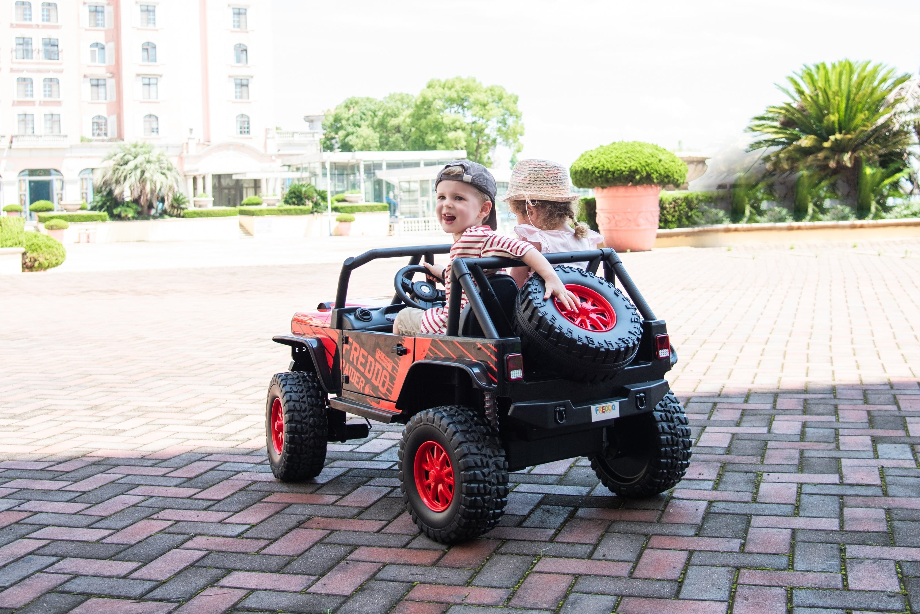 24V Jeep Style RAIDER 2 Seater Kids Ride On Car with Remote Control and Back Wheel