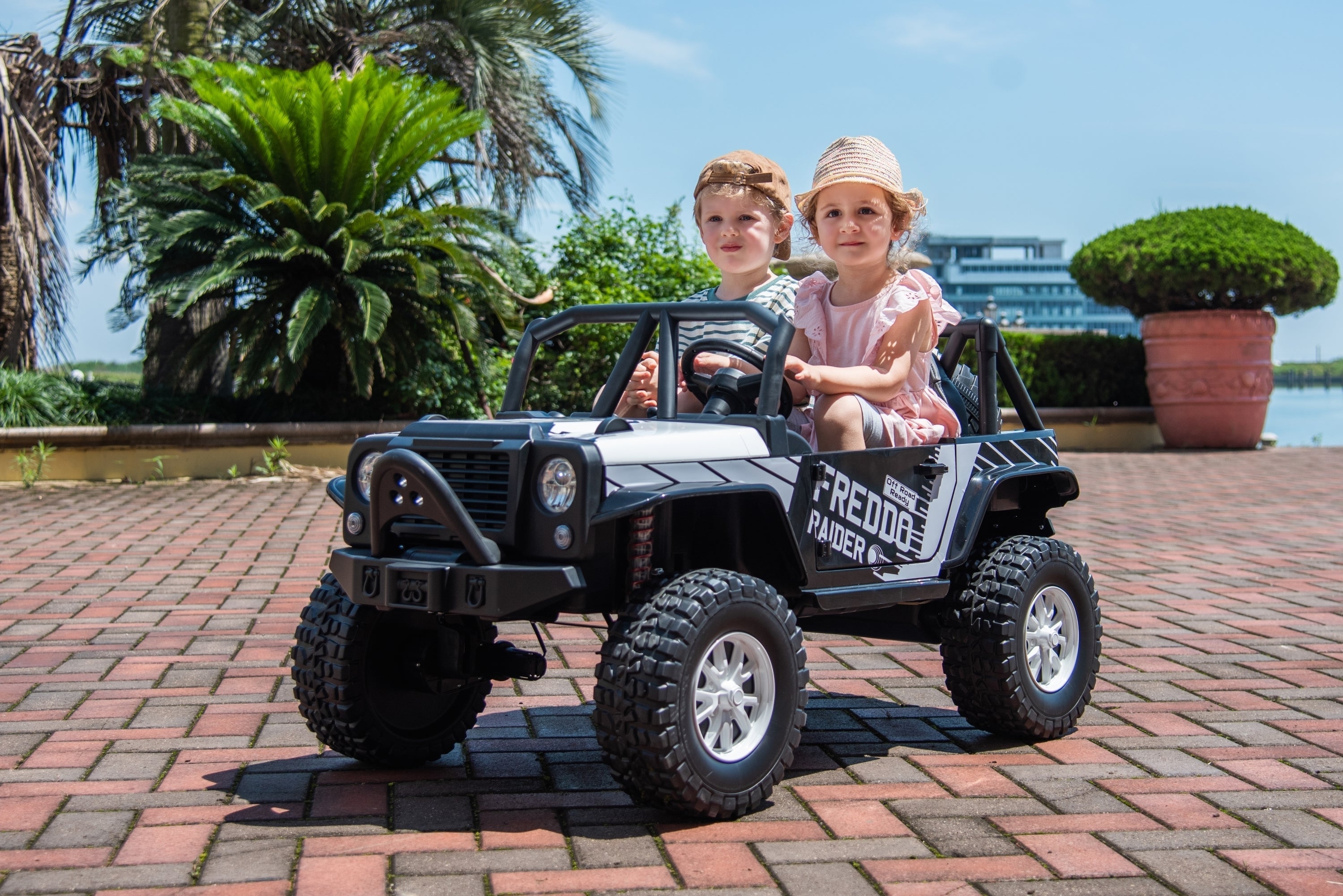 24V Jeep Style RAIDER 2 Seater Kids Ride On Car with Remote Control and Back Wheel